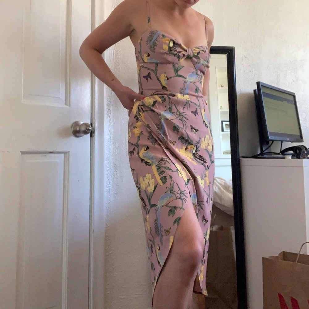 Tropical print Reformation dress